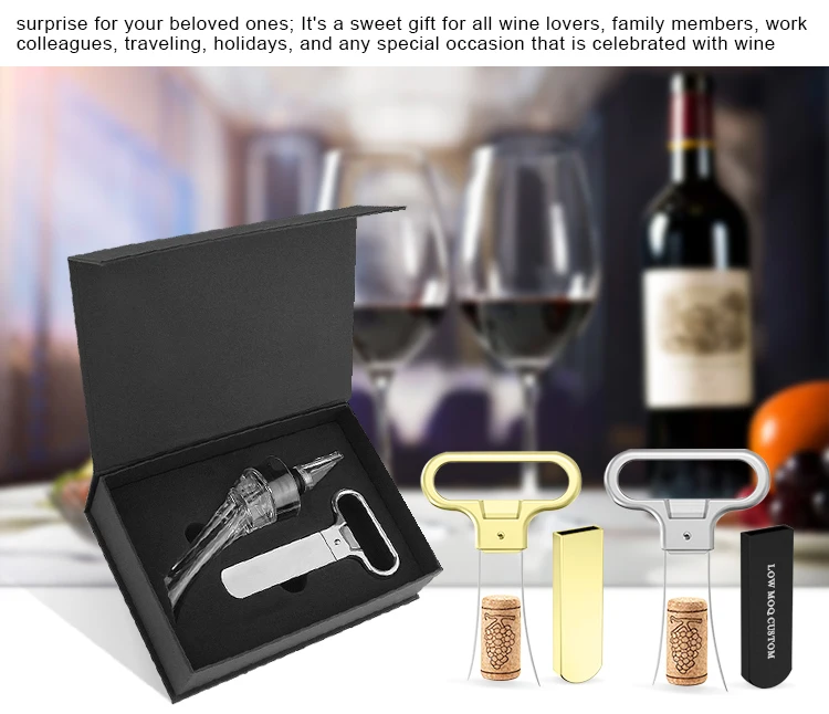 Customized Brand Eagle Wine Aerating Pourer Set Zinc Alloy Old Wine