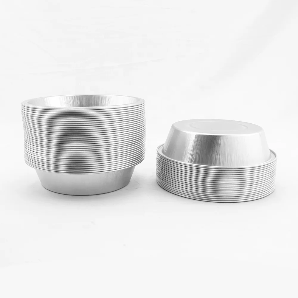 Lot De 40 Plateaux Aluminium Ronds Jetables - Pour Friteuse à Air, Four Et Préparation De Repas - 15,2 Cm
