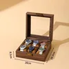 Wood 6 slot square