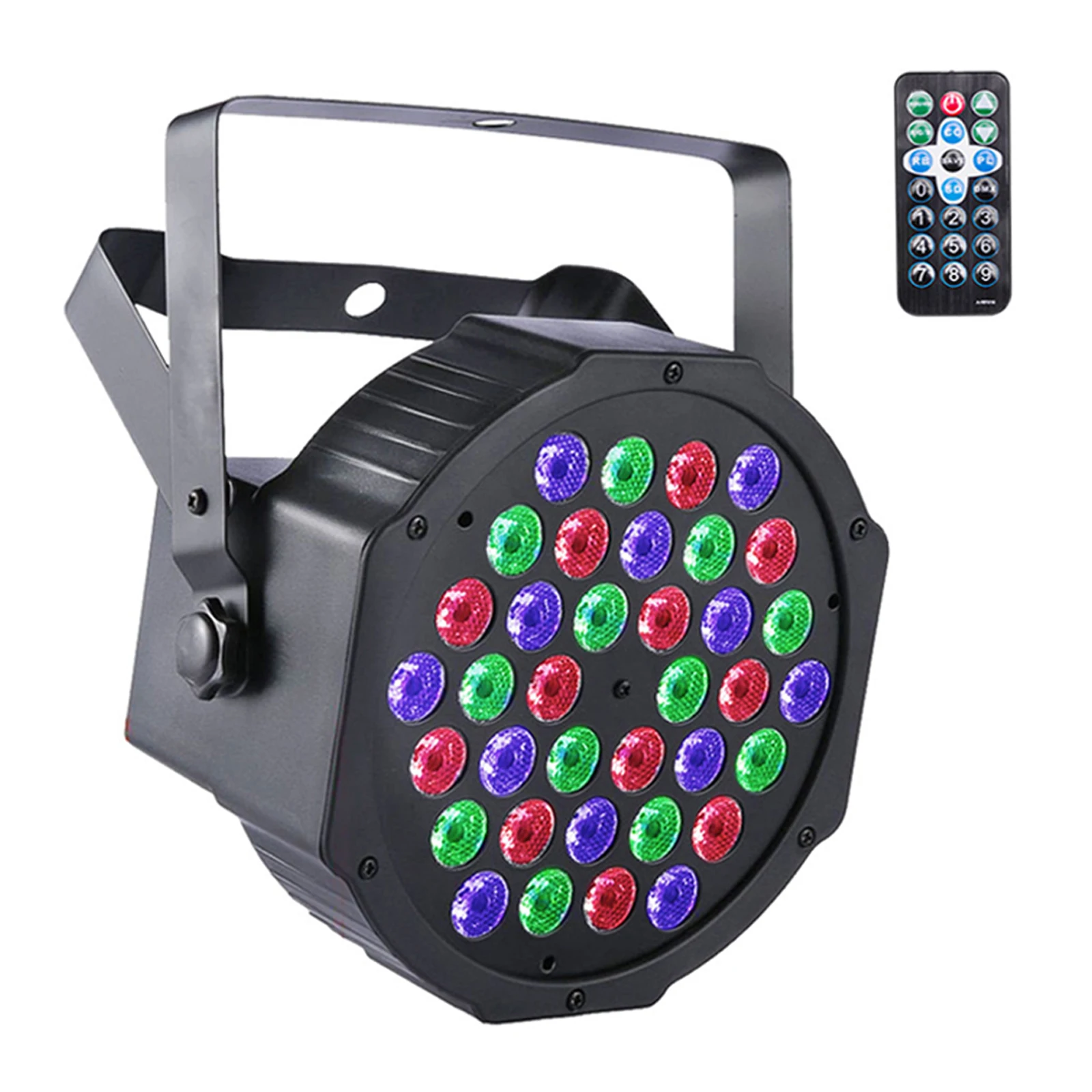 36W RGB LED パーライト リモコン付き ステージ照明 パーティー DJ