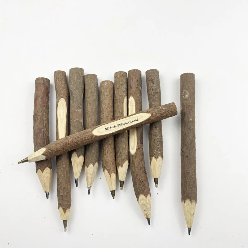OEM China Factory Custom Logo Natural Tree Branch Ball Pen Wood Twig Ballpoint Pen