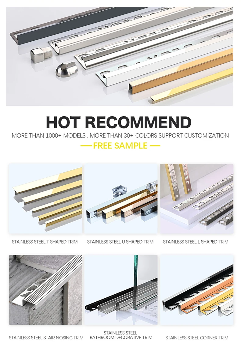 JECA Stainless Steel Tile Trims - Durable & Stylish