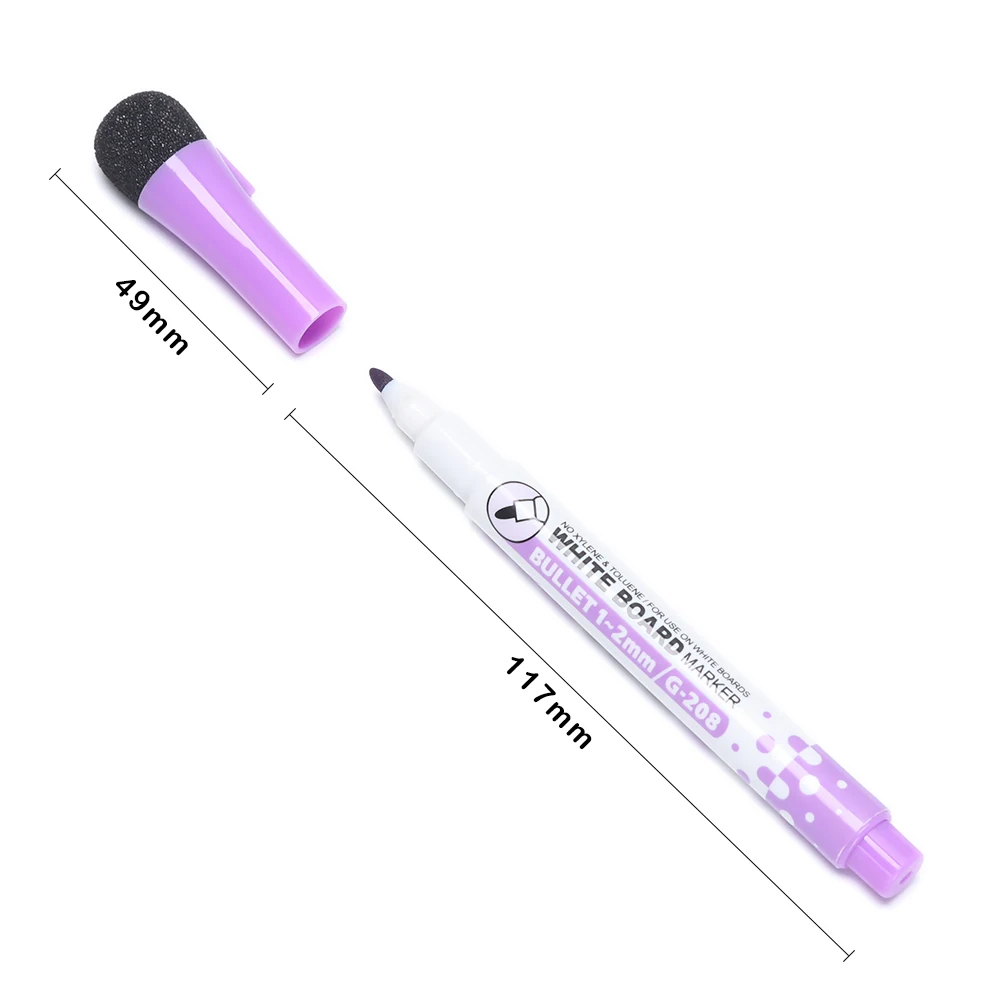 Новая детская ручка на водной основе стираемая цветная Магнитная маленькая 8-цветная маркер для рисования оптом