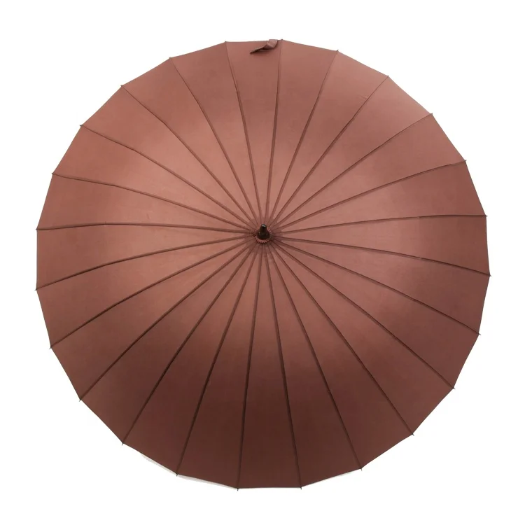 Promotion high quality big size 24 ribs candy color straight umbrella