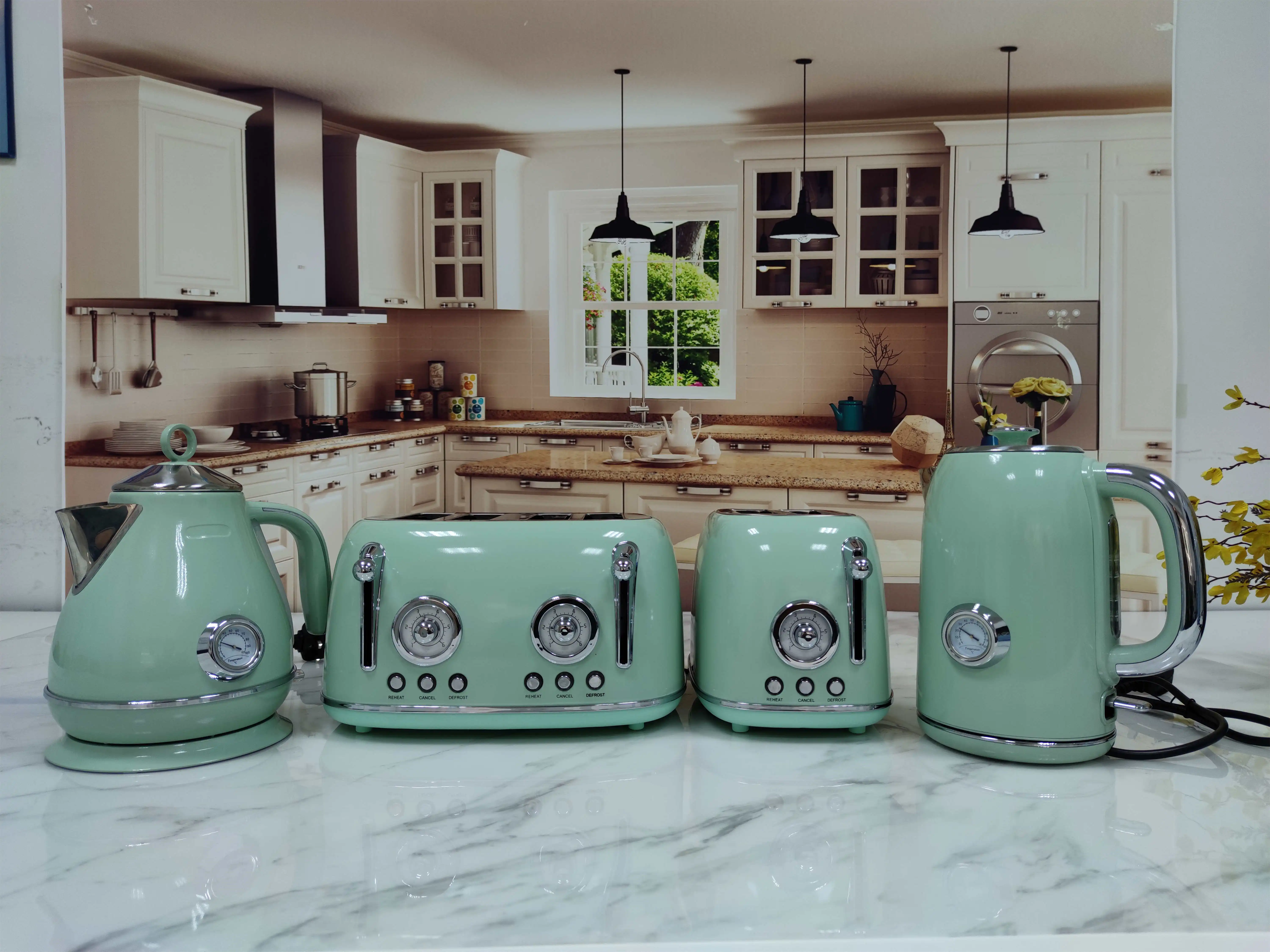 2023 Hot Sale Electric Bread Toaster Automatic Stainless Steel Electric Toaster 4 Slice Retro Toaster