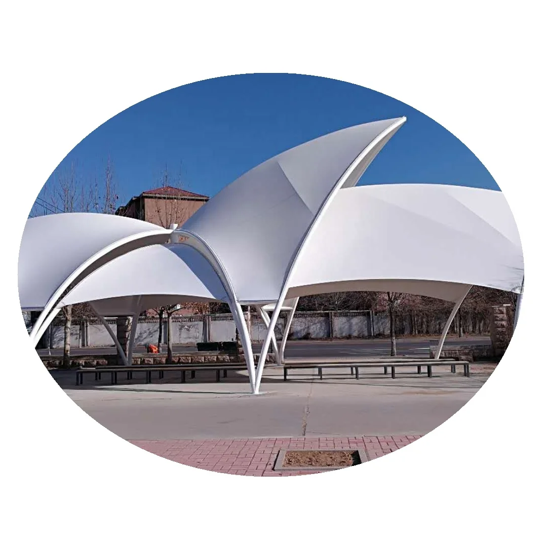 Structure Structures Pvdf Tensile Architecture Canopy Station Canopies Tennis Court Stretch Indoor Tents Covered of