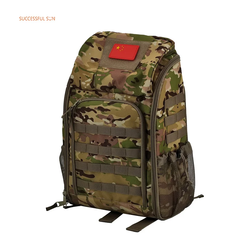 SOB2301 Custom Logo Nylon Tactical Backpack 25L/35L/45L Trekking Bag Zipper Closure Polyester Multiple Fashion Colors Choose
