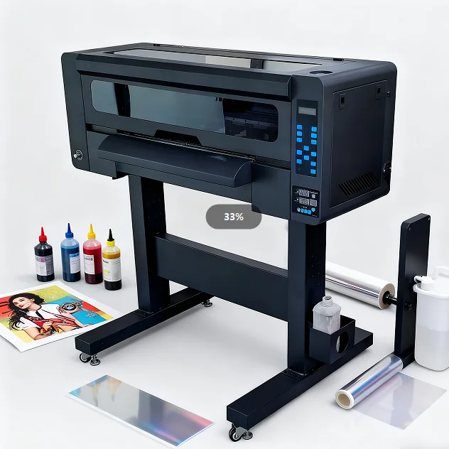 New Heavy Duty A1 DTF Printer 4 Head XP600 60cm Wide Format Automatic Machine with Heat Press for Small Business Tshirt