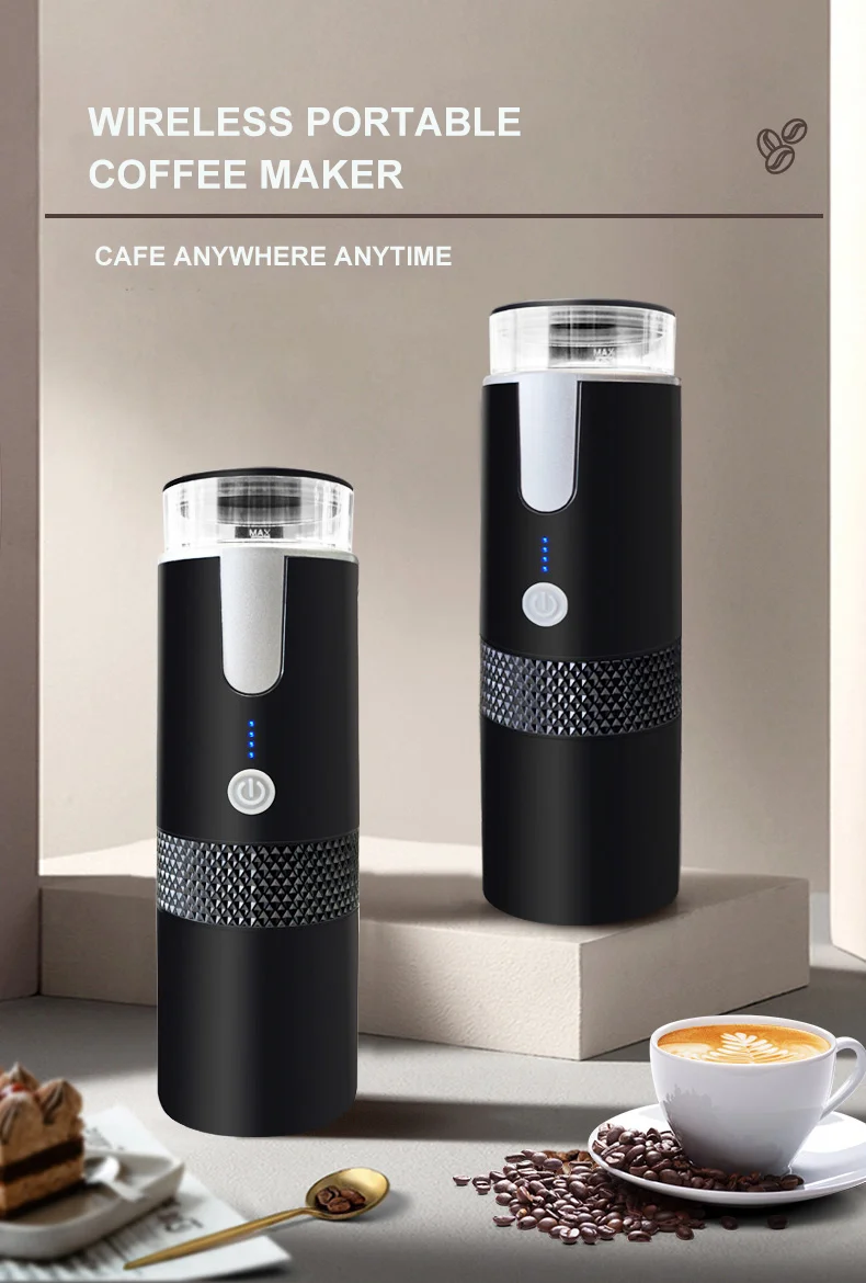 Outdoor Indoor Espresso Usb Rechargeable Wireless Coffee Machine Portable Mini 12 V Capsules