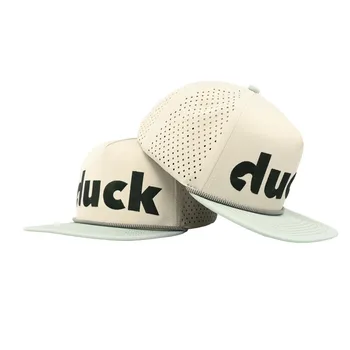TCAP China 5 Panel Greenflat Forehead Waterproof Hat with Flat Embroidery