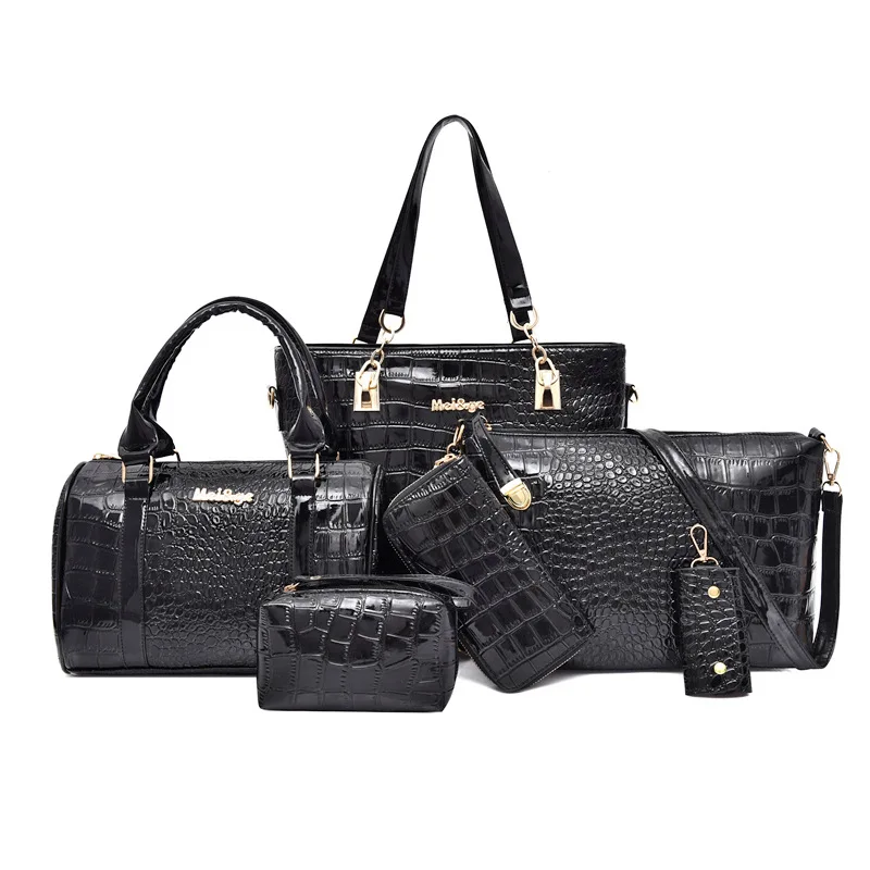 Amazon Patent Leather Satchel Handbag Pieces Ladies Bag Set