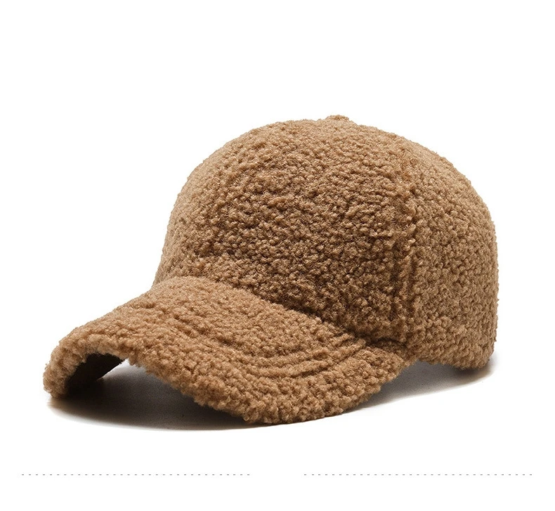 Autumn And Winter Thick Warm Solid Color Custom Velvet Baseball Caps