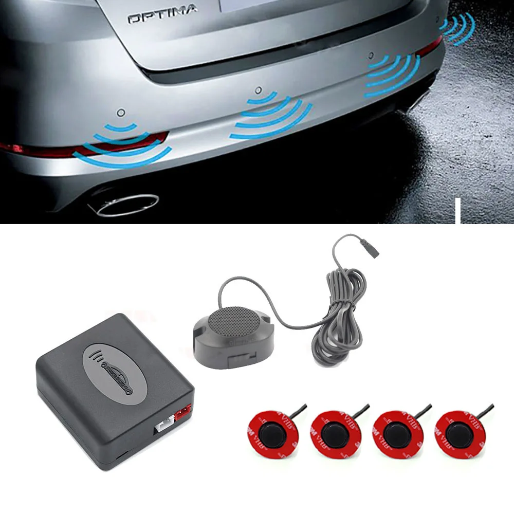 Car Reverse Radar Car Reverse Detection radar 4 6 Probe Sensor Buzzes to Prompt Parking ...
