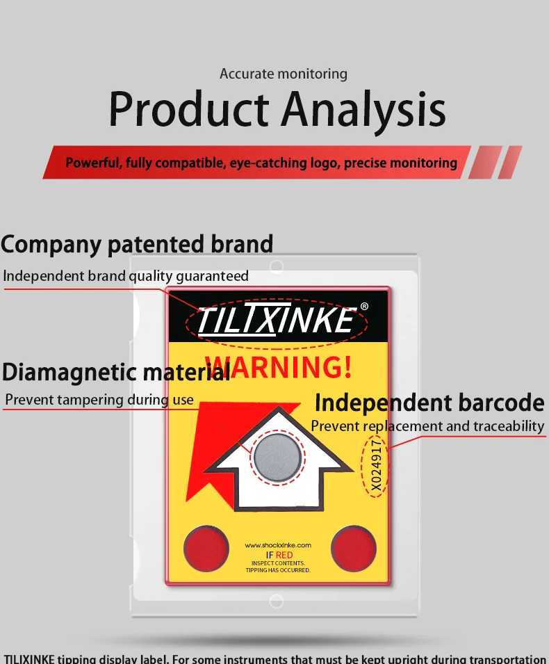 Leaning Label Tip Indicator For Industrial Tilt Indicator Label Impact ...