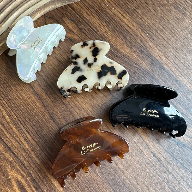 Французский Простой Высококачественный Средний зажим для акулы черепаха Ацетатный коготь волос женщин