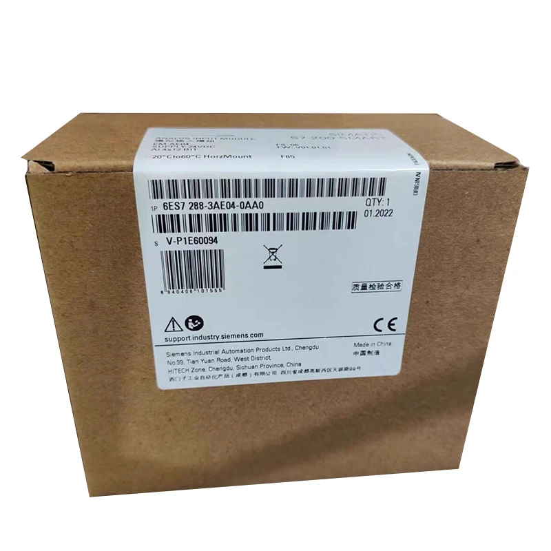 New Original 6ES7 288-3AE04-0AA0 6ES7288-3AE04-0AA0 analog input module for Siemens SIMATIC S7-200 SMART PLC. Features 4 analog input channels supporting voltage/current signals, high precision, and electrical isolation.