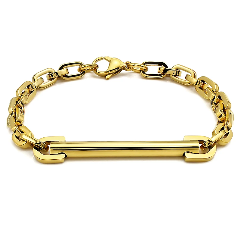 Custom Jewelry 18k Gold Plated Bar 