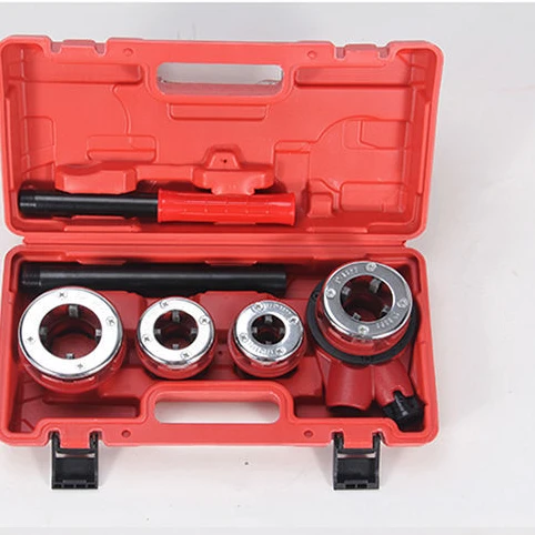 6pcs Set Thread Tapping Machine PIPE THREADER KIT PLUMBERS FARMERS HAND TOOL RATCHET DIE STOCK
