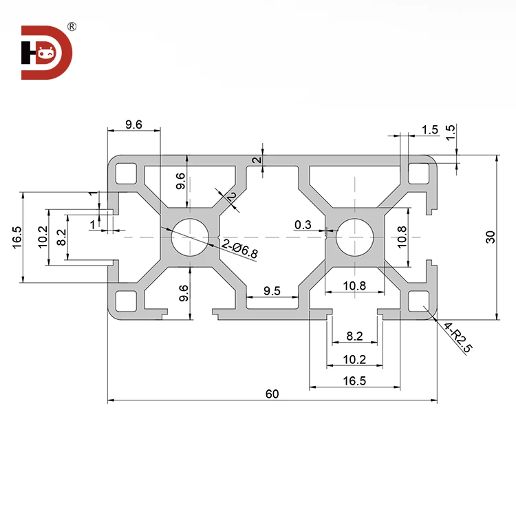product 3060 industrial extrusion aluminum profile production line equipment 3060 one side sealing aluminum alloy profile-3