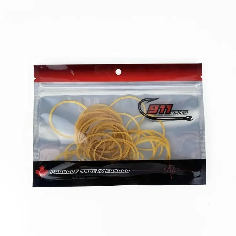 Oem Resealable Soft Plastic Transparent Fishing Worm Bait Lure Custom Zipper Bag For Fish Hook ...