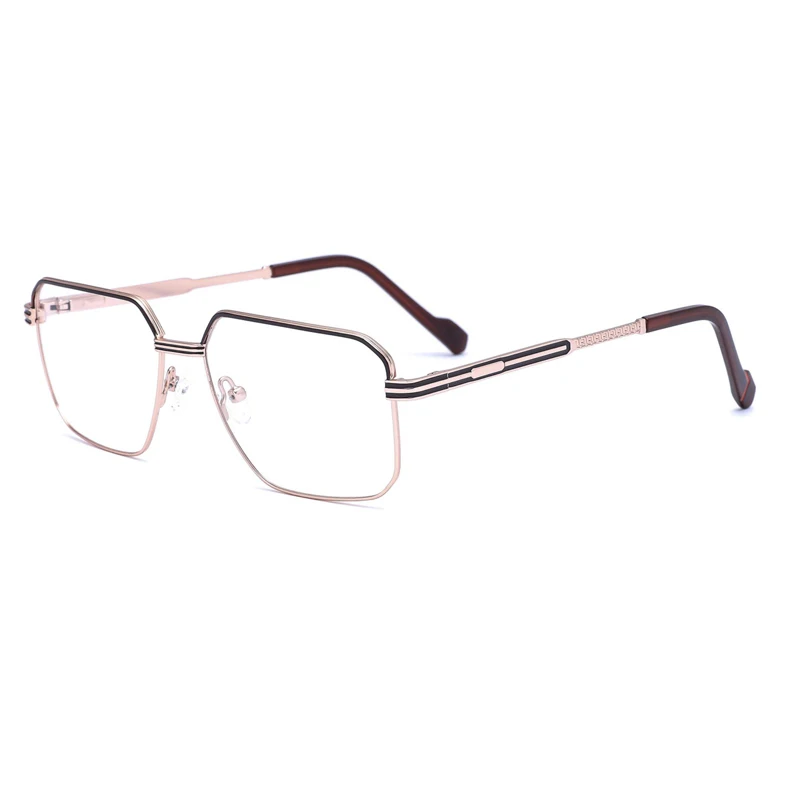 WHEF-CH8811 New Arrival Men Classic Retro Metal Eyeglasses Frames for All Face Eyewear Spectacles with Spring Tip Temple