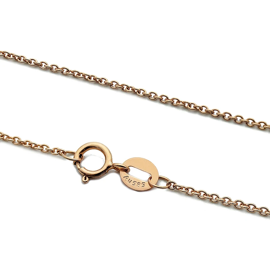 Catena Cordoncino NKlaus In Oro Giallo 585 Massiccio – 55 Cm, 3.7 G, Larghezza 1.4 Mm