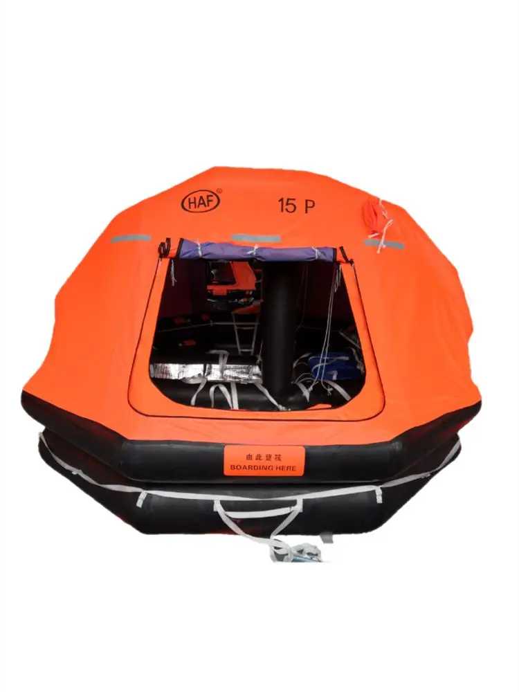 Self Inflating Emergency Throw-overboard Inflatable 25 Persons SOLAS CSM Raft Liferaft Valise 10 Man Life Rafts