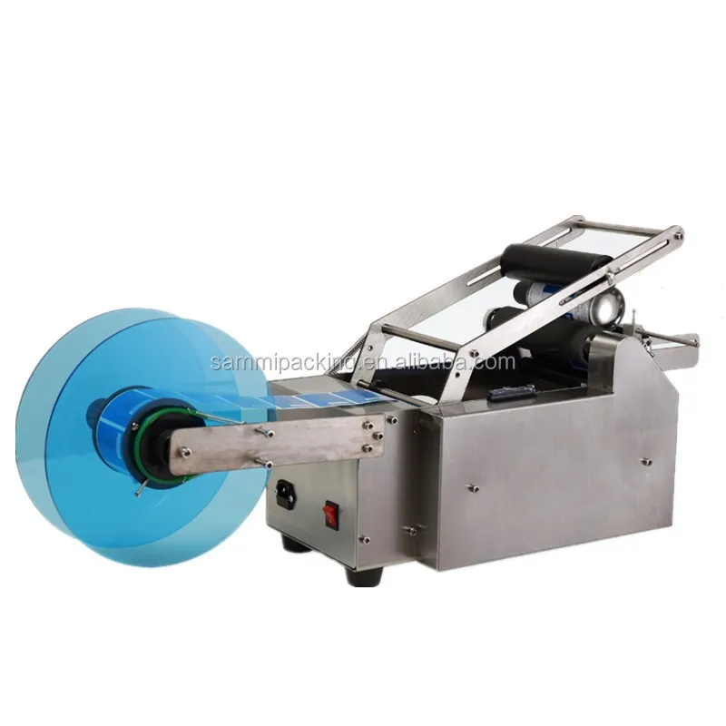 220V Semi-Automatic Round Bottle Labeling Machine with 25-50 piece/minutes Efficiency for 15-120 mm Diameter Bottles