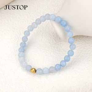 Trendy Turquoise Crystal Rhinestone Beaded Elastic Stretch Bracelet for Unisex Fashion
