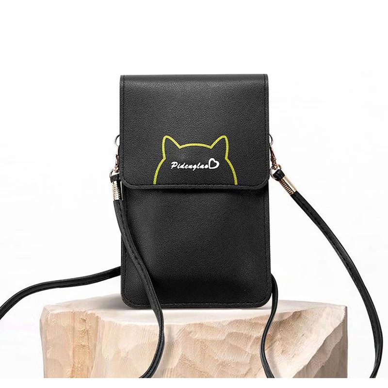 Borsa Nera Tinta Unita Borsa A Tracolla Donna In Nylon Nero Pratica E Leggera Con Portafoglio E Taschina P 586885