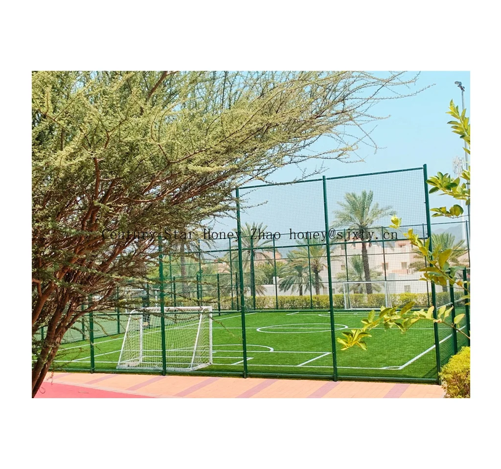 Artificial Grass for Football Soccer Field Outdoor Play Carpet Natural Synthetic Turf and Fence for Football Field Futsal Court