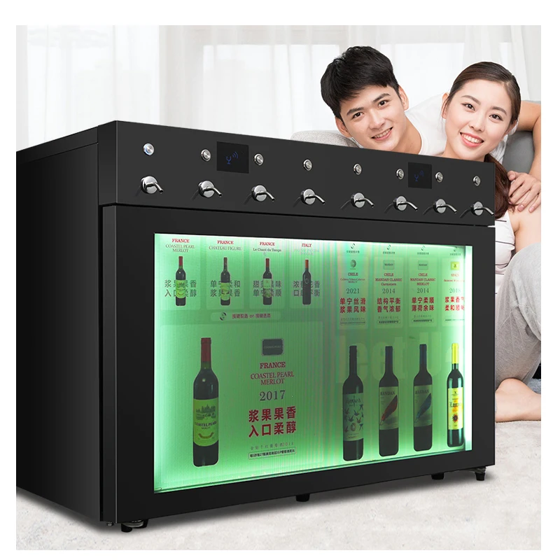 Automatic Vending Machines 8 Bottles Red Wine Dispenser Machine Bar Wine Cooler Fridge