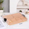 Bamboo and wood six-compartment (with lid)