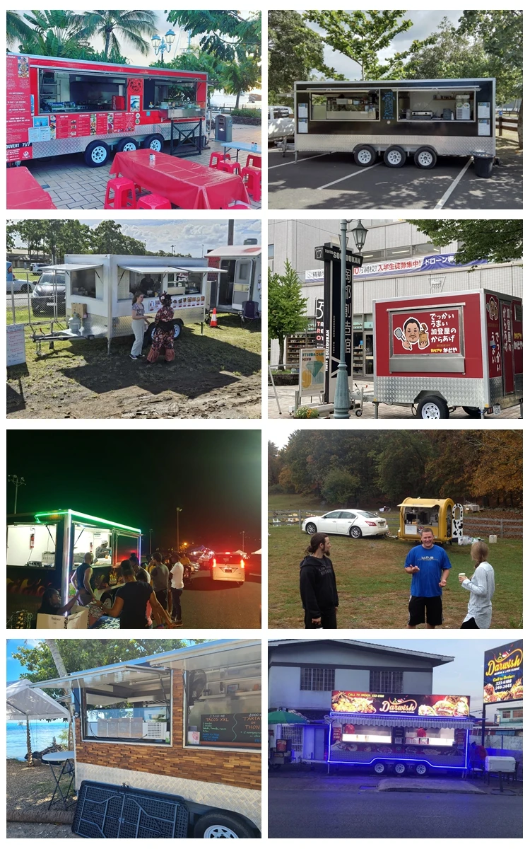 Big Mobile Coffee Charcoal Bbq Food Concession Truck Trailer Fully Equipped with Back Expandable Porch Style Grill and Smoker
