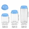Clear bottle with Light blue lid