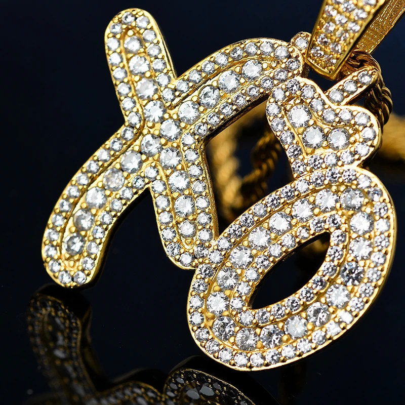 Deals Gold PT XO Bling Pendant & 20