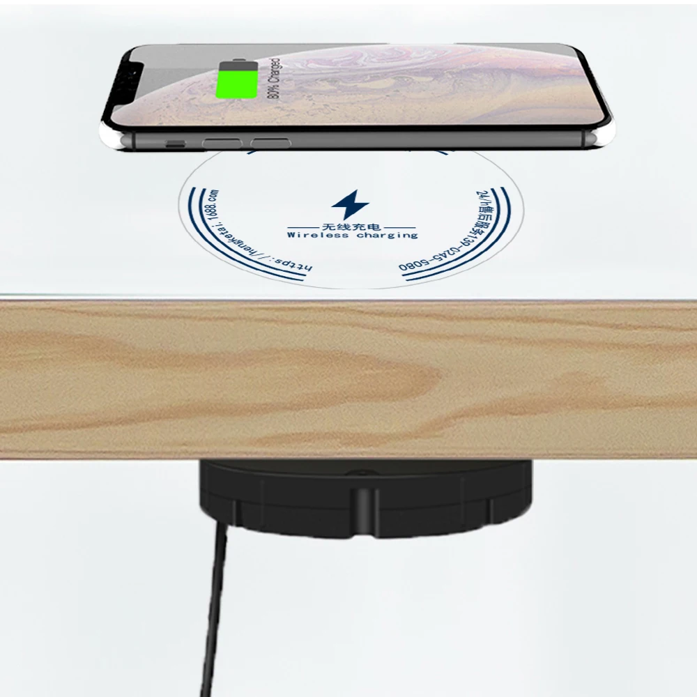 CE Wireless Phone Charger Long Distance 30mm Furniture Invisible Under Desk  Wireless Charger