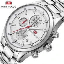 Mini Focus MF0081G Top Brand Luxury Men Chronograph Wrist Watch Fashion Steel Quartz Watches Relojes Hombre