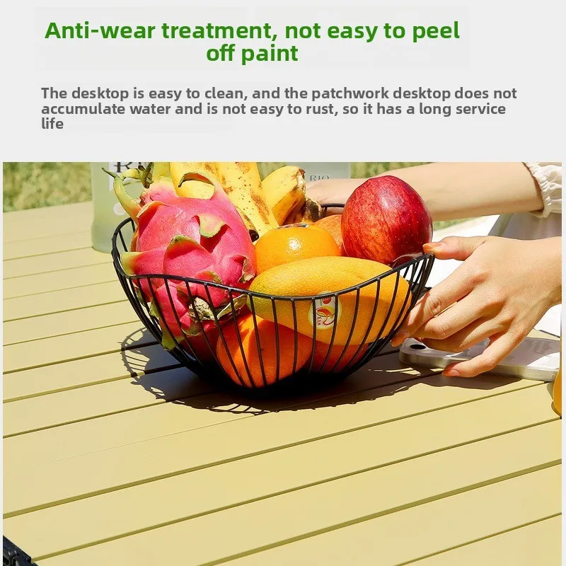 Wholesale Aluminum Alloy Folding Egg-Roll Table Portable Camping Barbecue Outdoor Furniture with Chairs for Street Vending - detail 4
