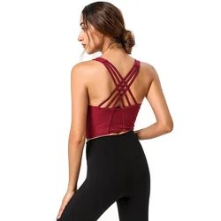 Sanzhi Racer Back Strappy Running Gymnastic Sports Women Fitness Tank Tops