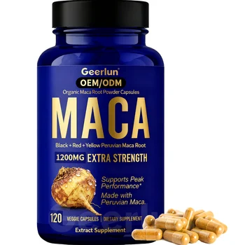 OEM Private Label Maca Root Capsule for Men Natural Herbal Supplement Male Enhancement Pills Promotes Hormonal Balance