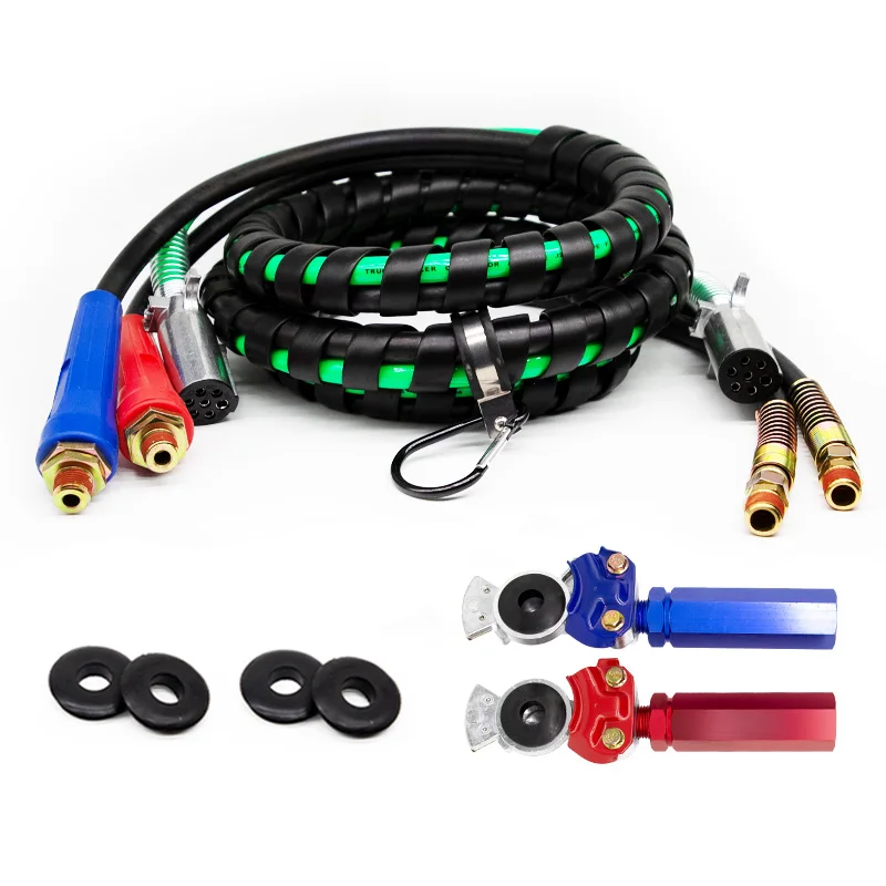 New 12ft 3-in-1 Air Hose Line Kit for Semi Truck & Trailer ETL Certified