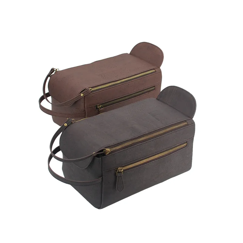 Custmos Natural Cork Wash Bags With 100 Cotton Lining Eco Cork Wash