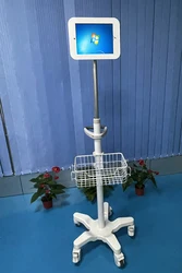 Подвижная вращающаяся стойка для планшета 9 7 дюйма 10 2 12 360 градусов регулировки медицинская тележка