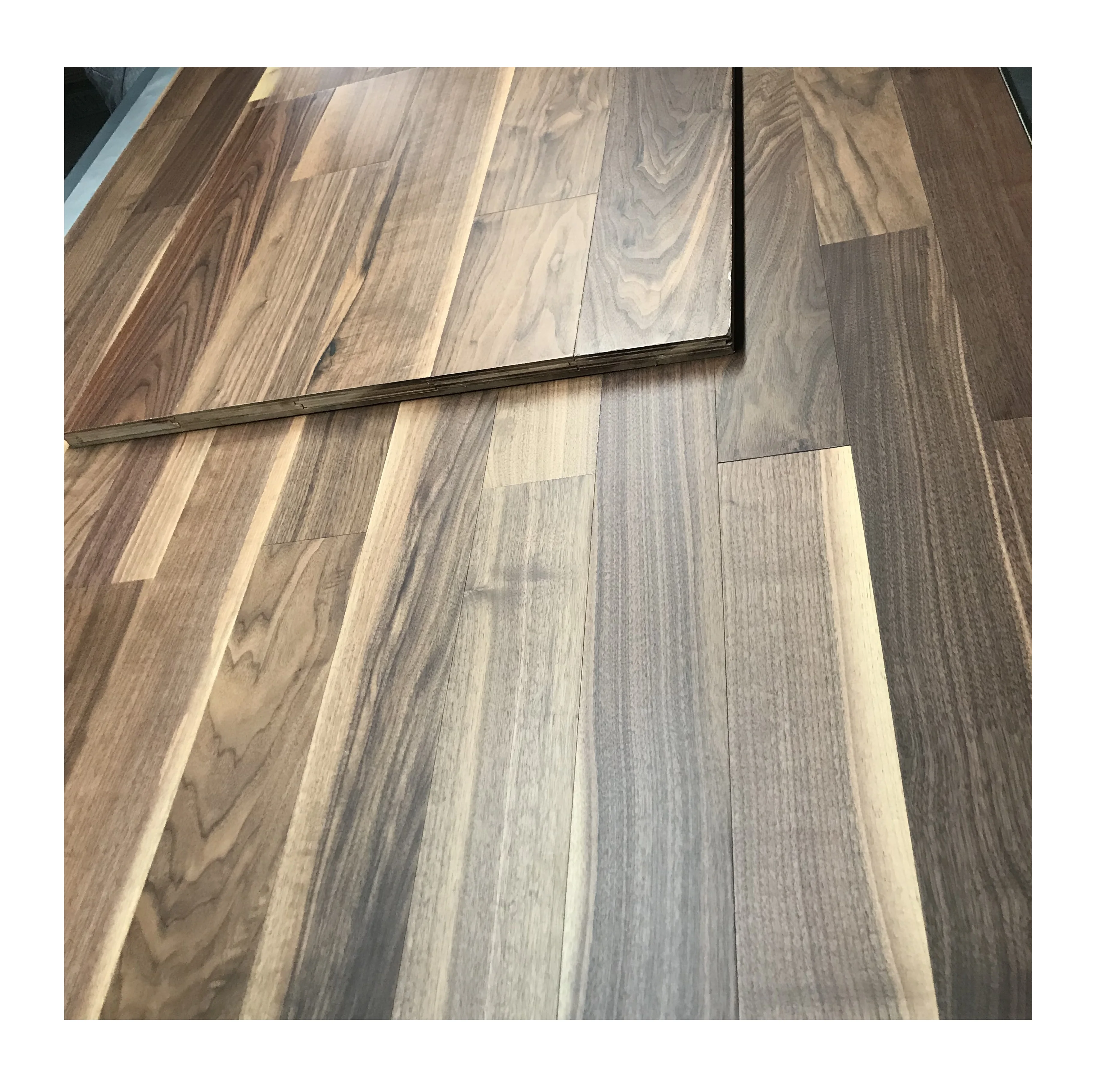 Promotional Wholesale Polished Oak Wooden Brazilian American Walnut Hardwood Herringbone Wood Floor