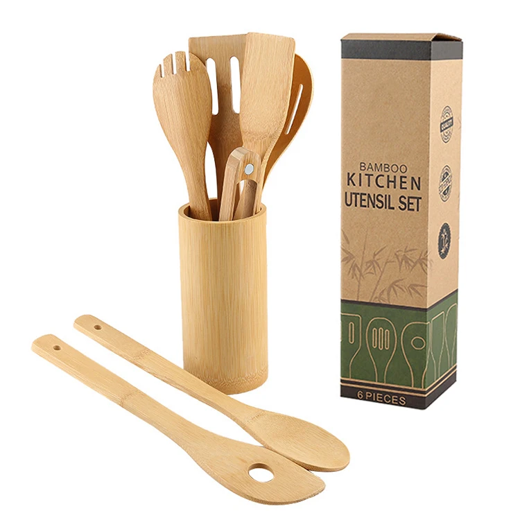 bamboo kitchen utensil set