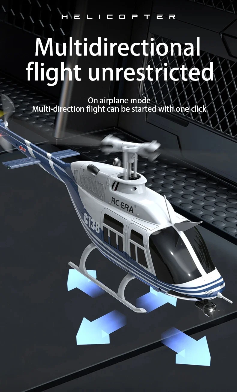 Hot Sale RC ERA C138 RC Helicopter 1/33 Scale 6CH 3 Digital Servos 6-Axis Gyroscope RC Toy Helicopter for Kids Christmas Gifts