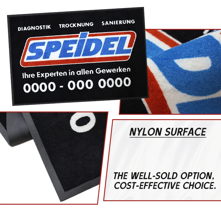 Custom Nylon Rubber Logo Entrance Door Mat for Sports Industry supplier
