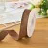 Cinta de cuero sintético de 2.5 cm para estampado en caliente de café, 5 yardas.