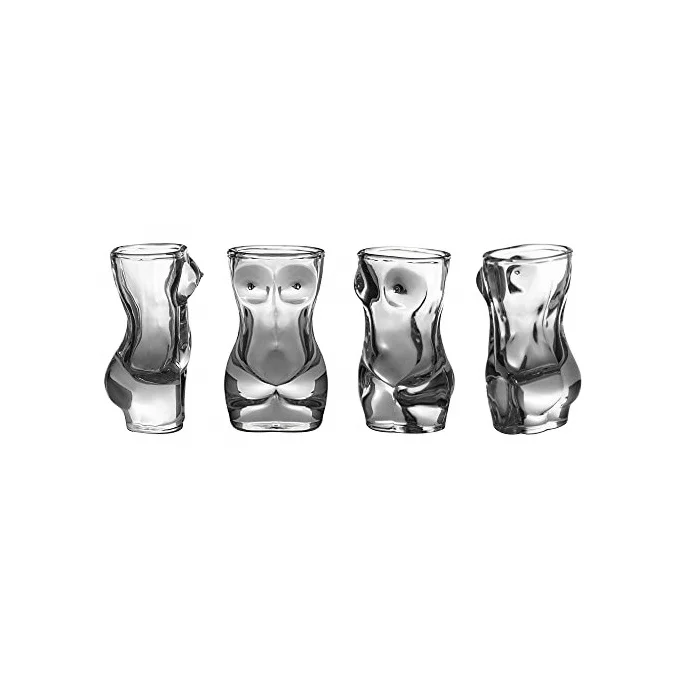 Custom 45ml Sexy Woman Body Shaped Shot Glass For Party T